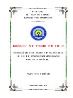 ĐÁNH GIÁ THỰC TRẠNG HOẠT ĐỘNG xúc TIẾN hỗn hợp tại TRUNG tâm KINH DOANH VNPT THỪA THIÊN HUẾ 