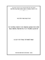 Tư tưởng nhân văn trong kinh tân ước   đặc điểm, nội dung và ý nghĩa lịch sử      