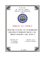 HOÀN THIỆN các HOẠT ĐỘNG MARKETING CHO CÔNG TY TNHH MTV TRI THỨC TRẺ TRÊN địa bàn HUYỆN QUẢNG điền 