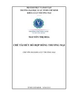 Chế tài hủy bỏ hợp đồng thương mại 