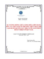 Sự tương đồng giữa cộng hòa liên bang đức và việt nam về phương thức hạn chế lạm dụng quyền lực nhà nước, giải pháp hoàn thiện ở việt nam giai phap hoan thien o viet nam 