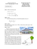Đề thi học kì 2 môn Toán lớp 8 năm 2019-2020 có đáp án - Trường THCS Huỳnh Văn Nghệ