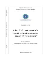 Căn cứ từ chối, thay đổi người tiến hành tố tụng trong tố tụng dân sự 