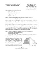 Đề thi học kì 2 môn Toán lớp 8 năm 2019-2020 có đáp án - Trường THCS Nguyễn Huệ