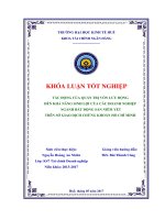 TÁC ĐỘNG của QUẢN TRỊ vốn lưu ĐỘNG đến KHẢ NĂNG SINH lợi của các DOANH NGHIỆP NGÀNH bất ĐỘNG sản NIÊM yết TRÊN sở GIAO DỊCH CHỨNG KHOÁN hồ CHÍ MINH 