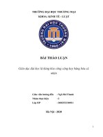 Giáo dục đại học là hàng hoá công cộng hay hàng hoá cá nhân, nên cung cấp hàng hoá này theo hình thức nào, bởi khu vực nào 