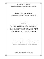 Vấn đề sở hữu chéo giữa các ngân hàng thương mại cổ phần trong pháp luật việt nam 