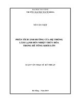 Phân tích ảnh hưởng của hệ thống làm lạnh đến nhiệt thủy hóa trong bê tông khối lớn