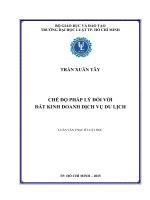 Chế độ pháp lý đối với đất kinh doanh dịch vụ du lịch 