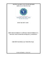 Miễn trách nhiệm và giới hạn trách nhiệm của thương nhân kinh doanh dịch vụ logistics 