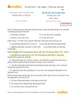 Đề thi thử THPT Quốc gia 2021 môn Lịch sử trường THPT Lý Thái Tổ có đáp án