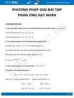 Phương pháp giải bài tập Phản ứng hạt nhân môn Vật Lý 12 năm 2021