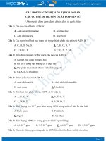 Câu hỏi trắc nghiệm ôn tập Chuyên đề Các cơ chế di truyền ở cấp phân tử Sinh học 9 có đáp án