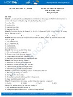 Bộ 5 đề thi thử THPT QG môn Hóa học năm 2021 có đáp án Trường THPT Số 1 Tuy Phước