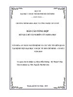 Văn hóa an toàn người bệnh và các yếu tố liên quan tại bệnh viện đại học y dược tp  hồ chí minh – cơ sở 2 năm 2019 