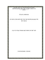 Xây dựng cổng kiến thức thư viện trường đại học tôn đức thắng     