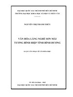 Văn hóa làng nghề sơn mài tương bình hiệp tỉnh bình dương     