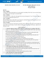 Bộ 5 đề thi chọn đội tuyển HSG môn Lịch Sử 8 năm 2021 có đáp án Trường THCS Trương Văn Ngư