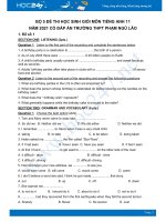 Bộ 5 đề thi chọn HSG môn Tiếng Anh 11 có đáp án năm 2021 Trường THPT Phạm Ngũ Lão