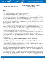 Bộ 5 đề thi chọn đội tuyển HSG môn Hóa học 9 năm 2021 có đáp án Trường THCS Phan Huy Chú