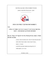 BÁO CÁO THỰC TẬP DOANH NGHIỆP TẠI CÔNG TY TNHH VẬN TẢI VÀ ĐẠI LÝ VẬN TẢI ĐA PHƯƠNG THỨC  CHI NHÁNH TẠI TP HỒ CHÍ MINH