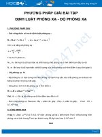 Phương pháp giải bài tập Định luật phóng xạ - Độ phóng xạ môn Vật Lý 12 năm 2021