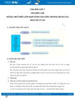 Phát biểu cảm nghĩ bài văn Cổng trường mở ra của Lý Lan