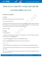 Chuyên đề tóm tắt lý thuyết và bài tập về Cơ năng môn Vật Lý 8
