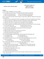 Bộ 5 đề thi giữa HK2 môn Lịch Sử 11 năm 2021 có đáp án Trường THPT Trương Định