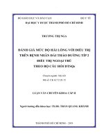 Đánh giá mức độ hài lòng với điều trị trên bệnh nhân đái tháo đường típ 2 điều trị ngoại trú theo bộ câu hỏi dtsqs 
