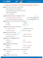 Câu hỏi trắc nghiệm ôn tập Chương VII Sinh học 7 có đáp án