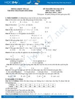 Đề kiểm tra HK 2 môn Toán 7 năm 2016-2017 Trường THCS Phạm Công Bình có đáp án