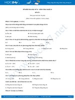 5 Đề thi học kì 2 môn Công nghệ lớp 10 có đáp án năm 2017