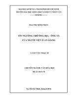 Tín ngưỡng thờ ông địa   ông tà của người việt ở an giang     