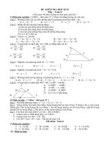 tröôøng thcs nguyeãn khuyeán đề kiểm tra học kì ii môn toán 8 thời gian 90 phút không kể thời gian phát đề i phần trắc nghiệm 3điểm – thời gian 15 chọn câu đúng trong các câu sau câu 1 phương