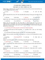 Câu hỏi trắc nghiệm nâng cao chủ đề Đột biến cấu trúc NST Sinh học 9 có đáp án