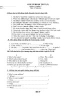 one period test 3 one period test 3 name subject english 7 class 7 time 45 minutes i chọn câu trả lời đúng nhất khoanh tròn từ chọn 3đ 1 he isn’t won’t be wasn’t at school two days ago 2