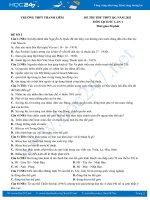 Bộ 5 đề thi thử THPT QG môn Lịch Sử năm 2021 có đáp án Trường THPT Thanh Liêm