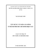 Xây dựng văn hóa gia đình ở thành phố hồ chí minh hiện nay     