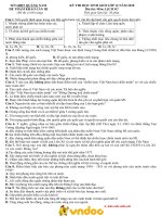 Đề thi chọn học sinh giỏi môn Lịch sử lớp 12 năm 2018 Sở GD&ĐT Quảng Nam (Lần 3)