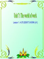 slide 1 lesson 1 a student’s work a1 what time do you have breakfast what time do you go to school what time do your classes start what time do they finish how many hours a day do you do your ho