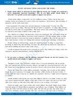 Tuyển tập essay luyện viết tiếng Anh (Luyện thi TOEFL)