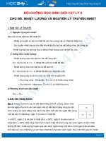 Chuyên đề Bồi dưỡng HSG Vật Lý 8 - Chủ đề Nhiệt lượng và Nguyên lý truyền nhiệt năm 2021