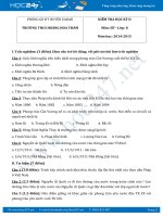 Đề thi học kì 2 môn Lịch sử lớp 8 năm 2015 - Trường THCS Hoàng Hoa Thám