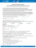 Oxit kim loại tác dụng với Axit ôn THPT QG môn Hóa học có đáp án