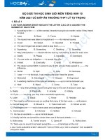 Bộ 5 đề thi chọn HSG môn Tiếng Anh 10 có đáp án năm 2021 Trường THPT Lý Tự Trọng