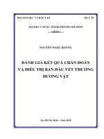 Đánh giá kết quả chẩn đoán và điều trị ban đầu vết thương dương vật 