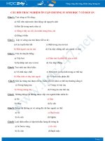 Câu hỏi trắc nghiệm ôn tập Chương IV Sinh học 7 có đáp án