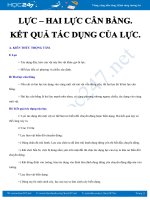 Luyện tập về Lực – Hai lực cân bằng. Kết quả tác dụng của lực môn Vật lý 6