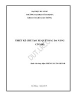 Thiết kế chế tạo xe quét rác đa năng cỡ nhỏ